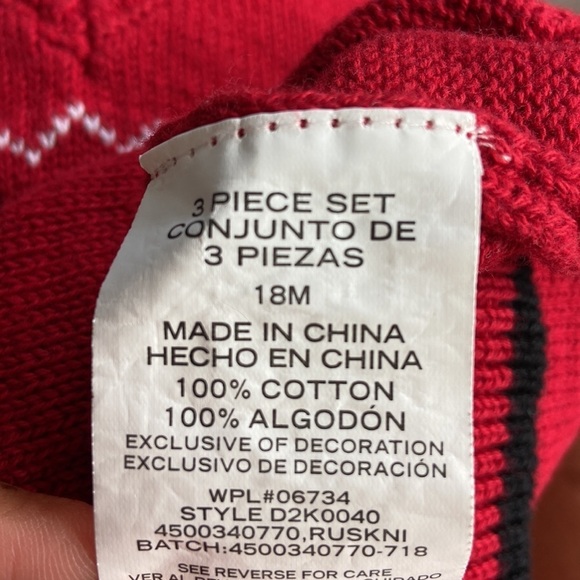 Dockers Baby Boys Christmas Reindeer V-neck Pullover Sweater Vest Size 18 Months - Picture 6 of 9